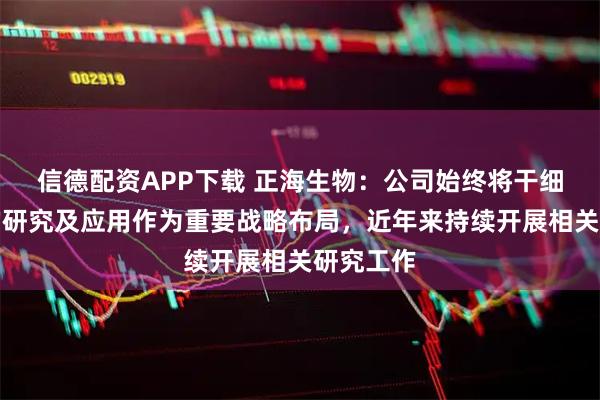信德配资APP下载 正海生物：公司始终将干细胞技术的研究及应用作为重要战略布局，近年来持续开展相关研究工作