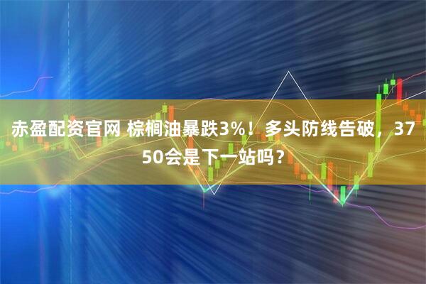 赤盈配资官网 棕榈油暴跌3%！多头防线告破，3750会是下一站吗？